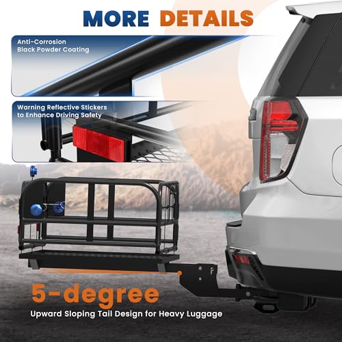 Folding Hitch Mount Cargo Carrier 2" Receiver 60x24x14 A7