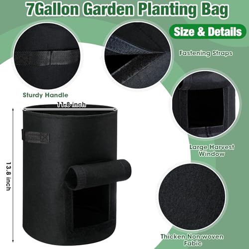 Potato Grow Bags with Flap and Handle, 7 Gallon a3