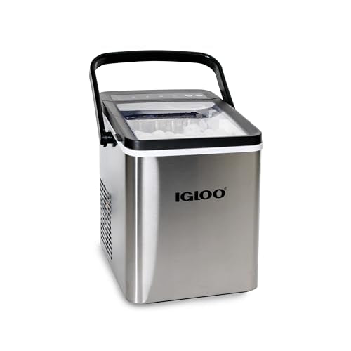 Electric Countertop Ice Maker Machine Portable 33lbs 24h Stainless Steel A7