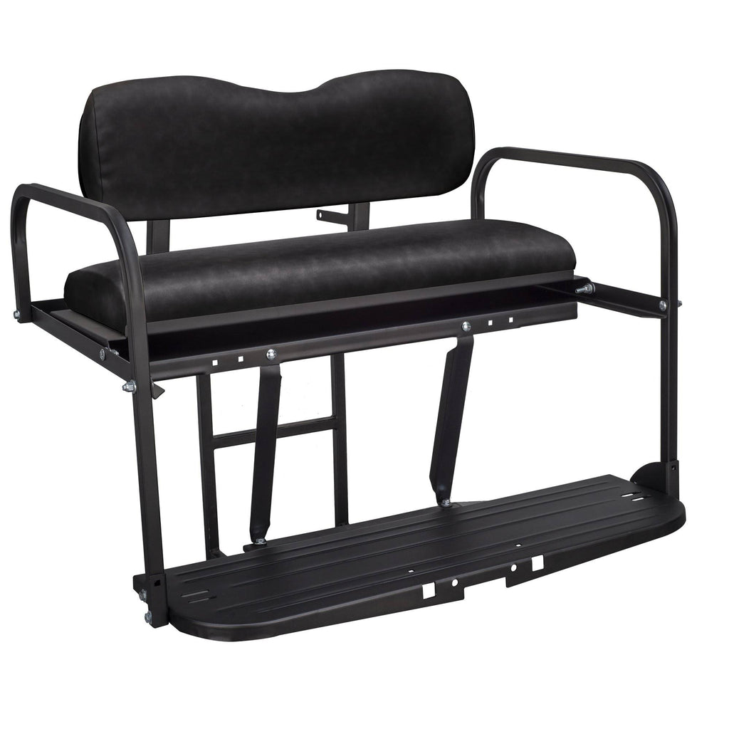 Gusto Club Car DS Golf Cart Rear Flip Seat Kit for 1982 and Up - Black