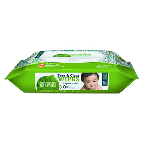 Baby Wipes Unscented 64 Count Case of 12 Packs k7