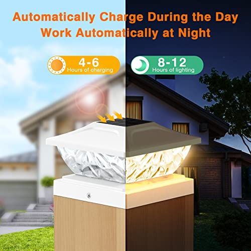 Solar Post Cap Lights Outdoor Waterproof Deck Lights 4x4 5x5 k7
