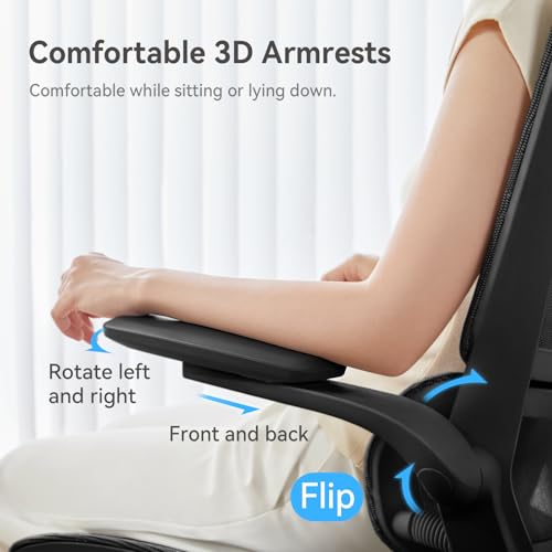 Ergonomic Office Chair with Flip-up Armrests and Lumbar Support K7