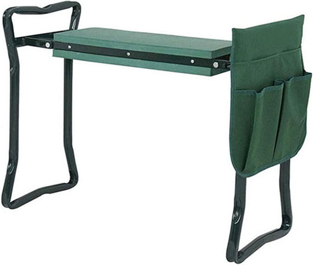 LABLT Garden Kneeler Seat Stool Garden Bench Portable Garden Folding Stool EVA Foam Pad with Tool Bag Pouch