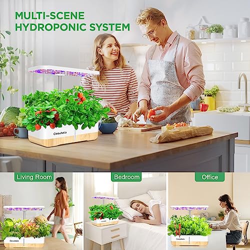Hydroponics Growing System 12 Pods Indoor Herb Garden LED Light A7