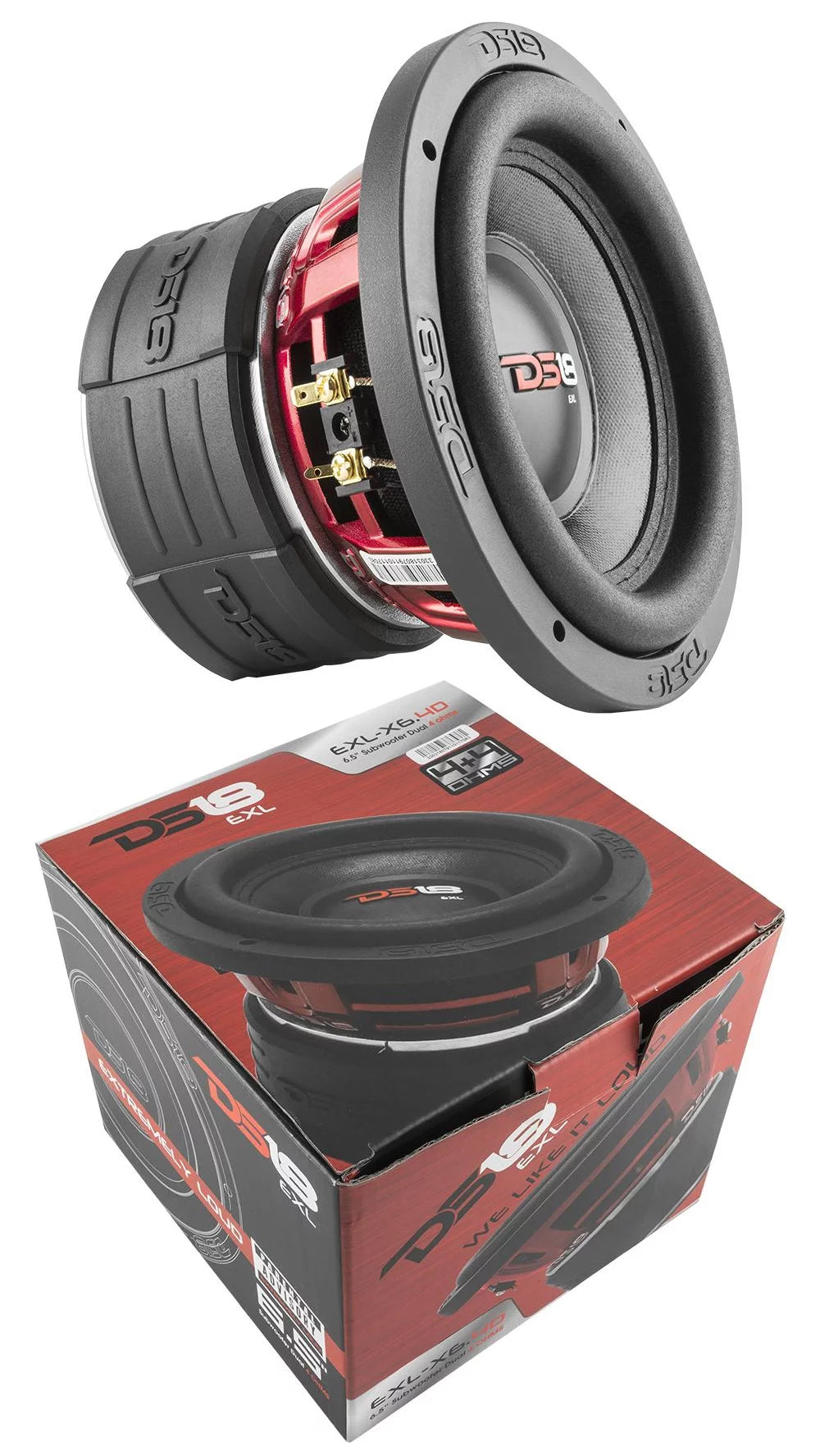 6.5" Subwoofer 800 Watts Dual 4 Ohm DVC DS18 EXL-X6.4D - Curated Treasures Market