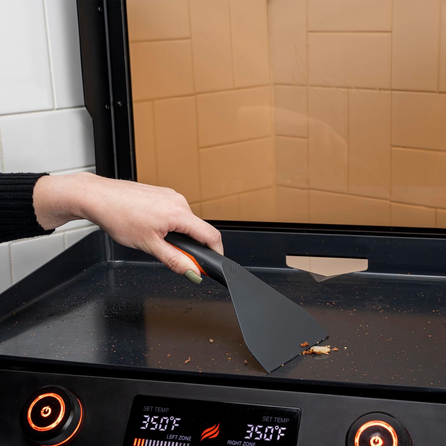 22 Inch Electric Griddle Nonstick with Lid, Tabletop Indoor Outdoor Use 7k