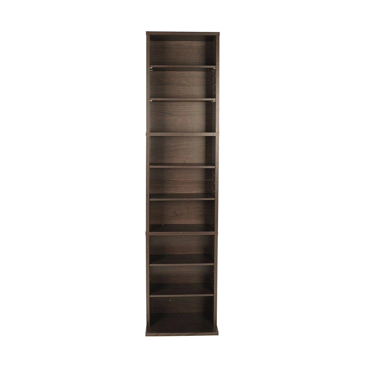 Multimedia Storage CD Organizer DVD Tower Rack Cabinet Movie Shelf Stand Media