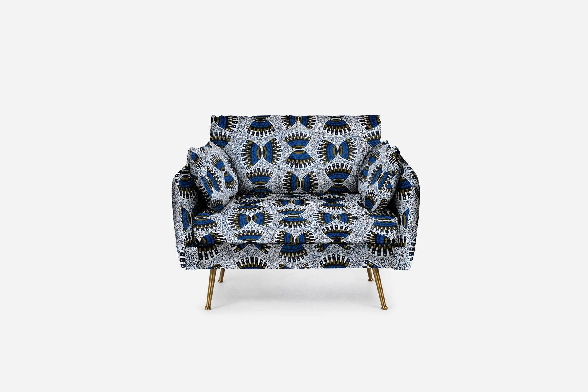 Modern Armchair Ankara Velvet Gold k7