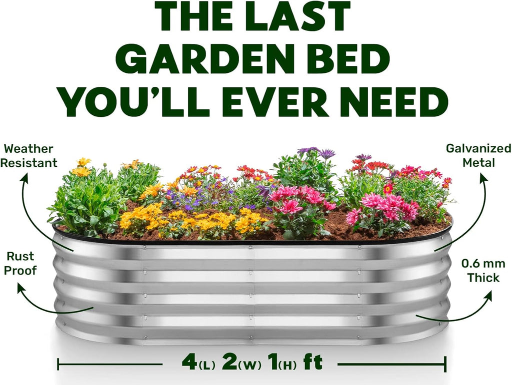 Galvanized Metal Raised Garden Bed for Outdoor Vegetables 7k