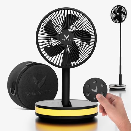 Portable Wireless Fan with 4 Speeds and Remote Control k7p