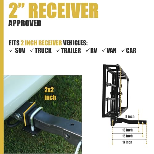 Bike Rack for 2 Ebikes, Heavy-Duty, 2" Receiver A7k