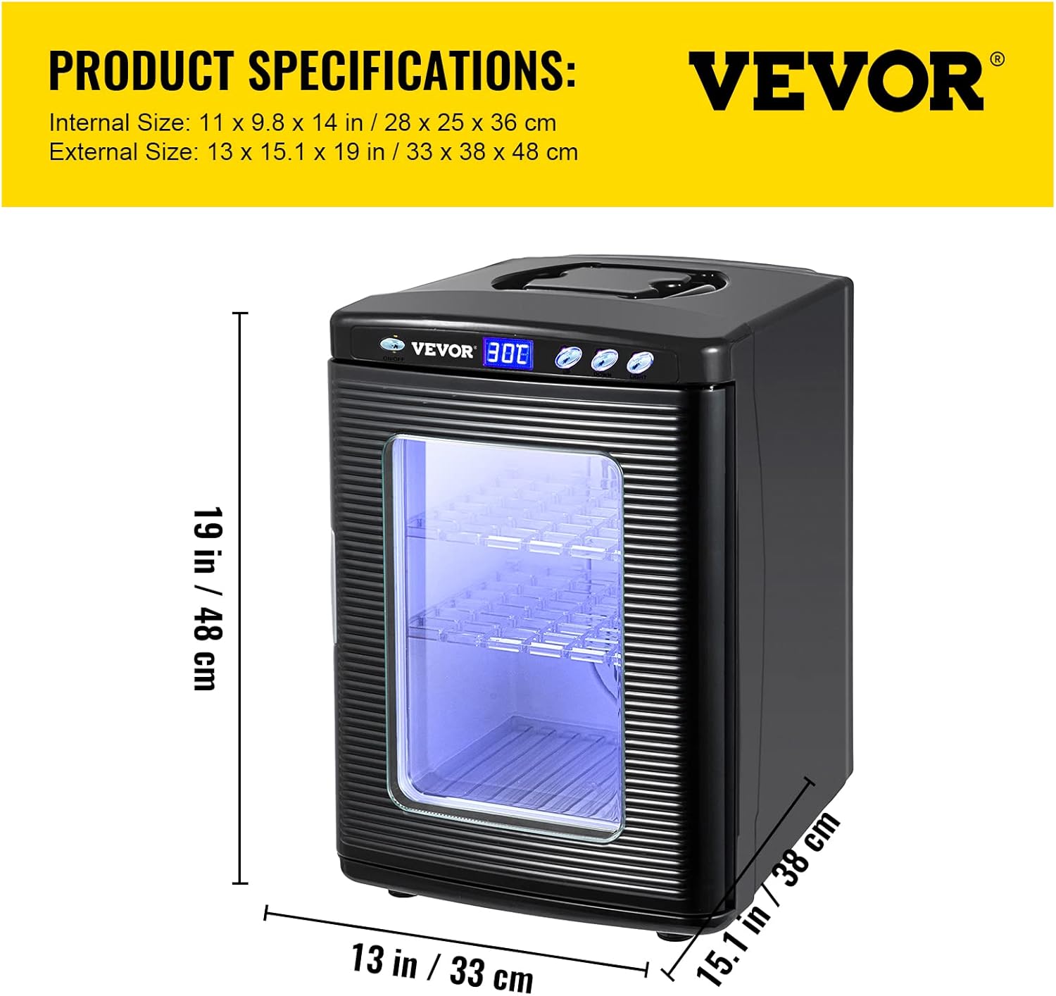 Egg Incubator 25L Reptile Hatcher 5-60°C Digital Display a7