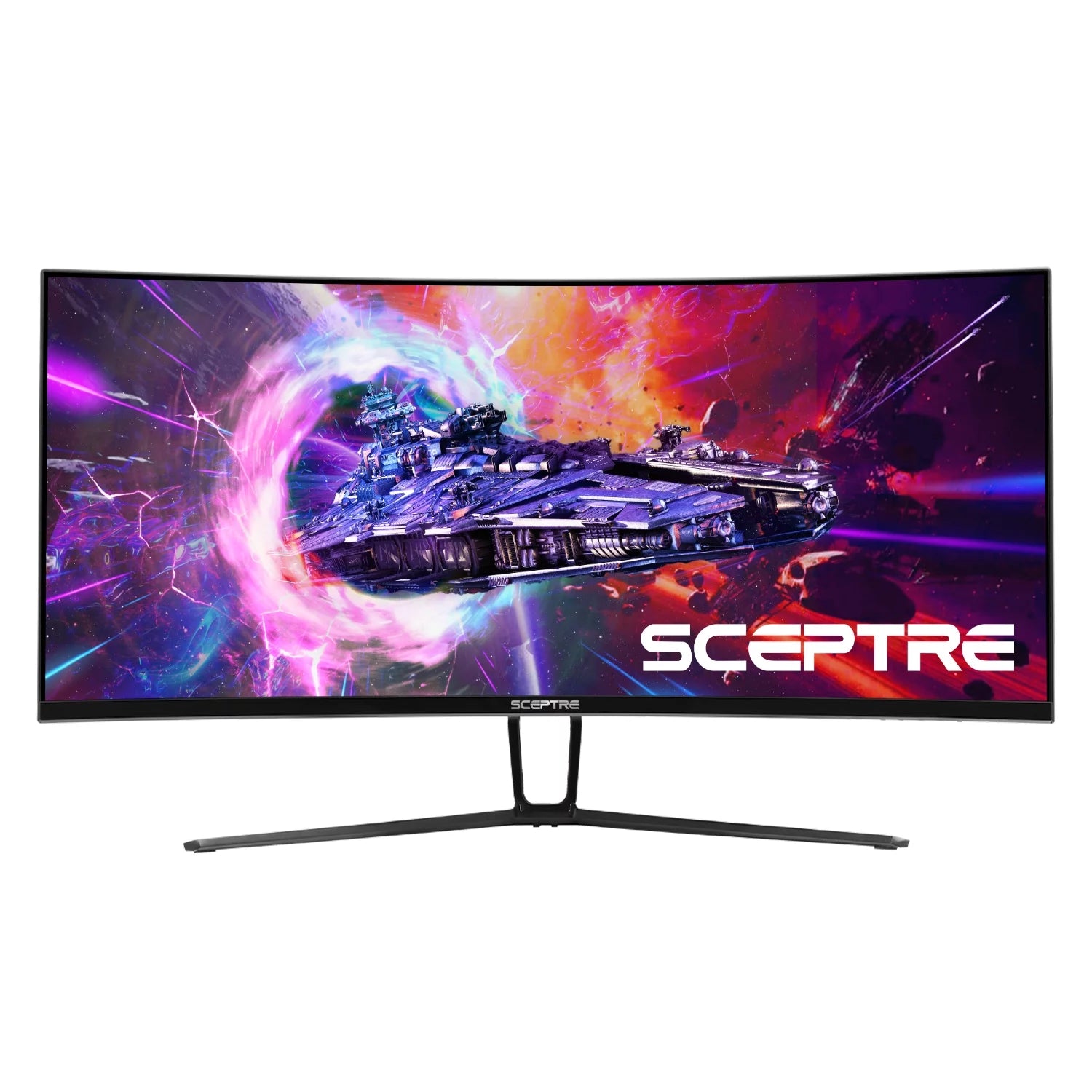 Sceptre 35" UltraWide Curved QHD Monitor 3440 x 1440p up to 120Hz HDR400 99% sRGB 300 Lux PIP PBP Build-in Speakers (C355B-QUN168) - Curated Treasures Market