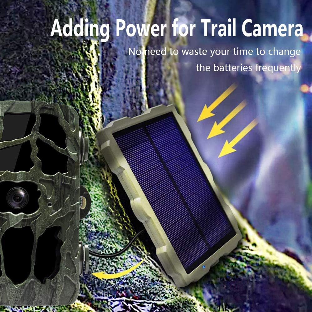 Trail Camera 4K Night Vision 30M Motion Activated IP66 Solar Panel A7