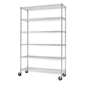 Trinity NSF 6-Tier Wire Shelving Rack, 48"x18"x72"