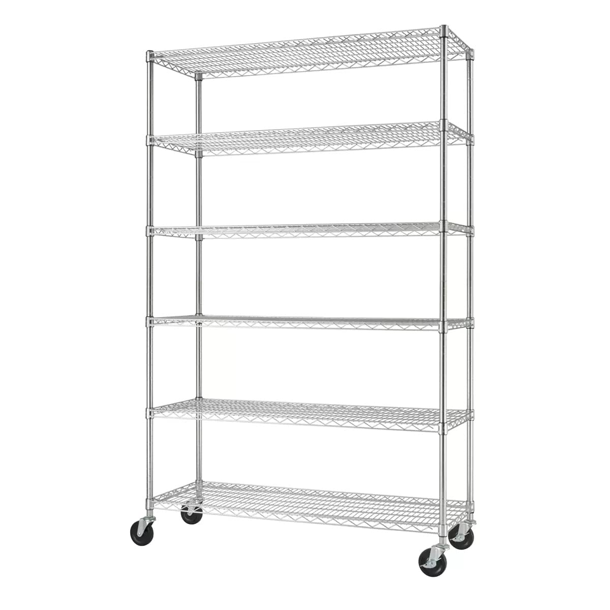 Trinity NSF 6-Tier Wire Shelving Rack, 48"x18"x72"