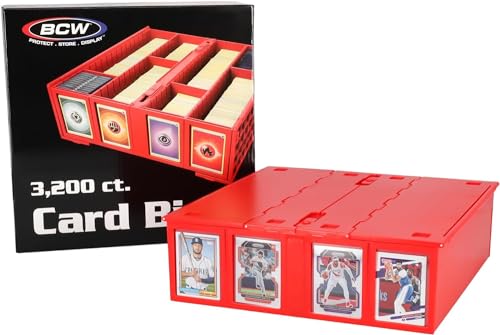 Card Storage Bin Red 3200 Capacity a7
