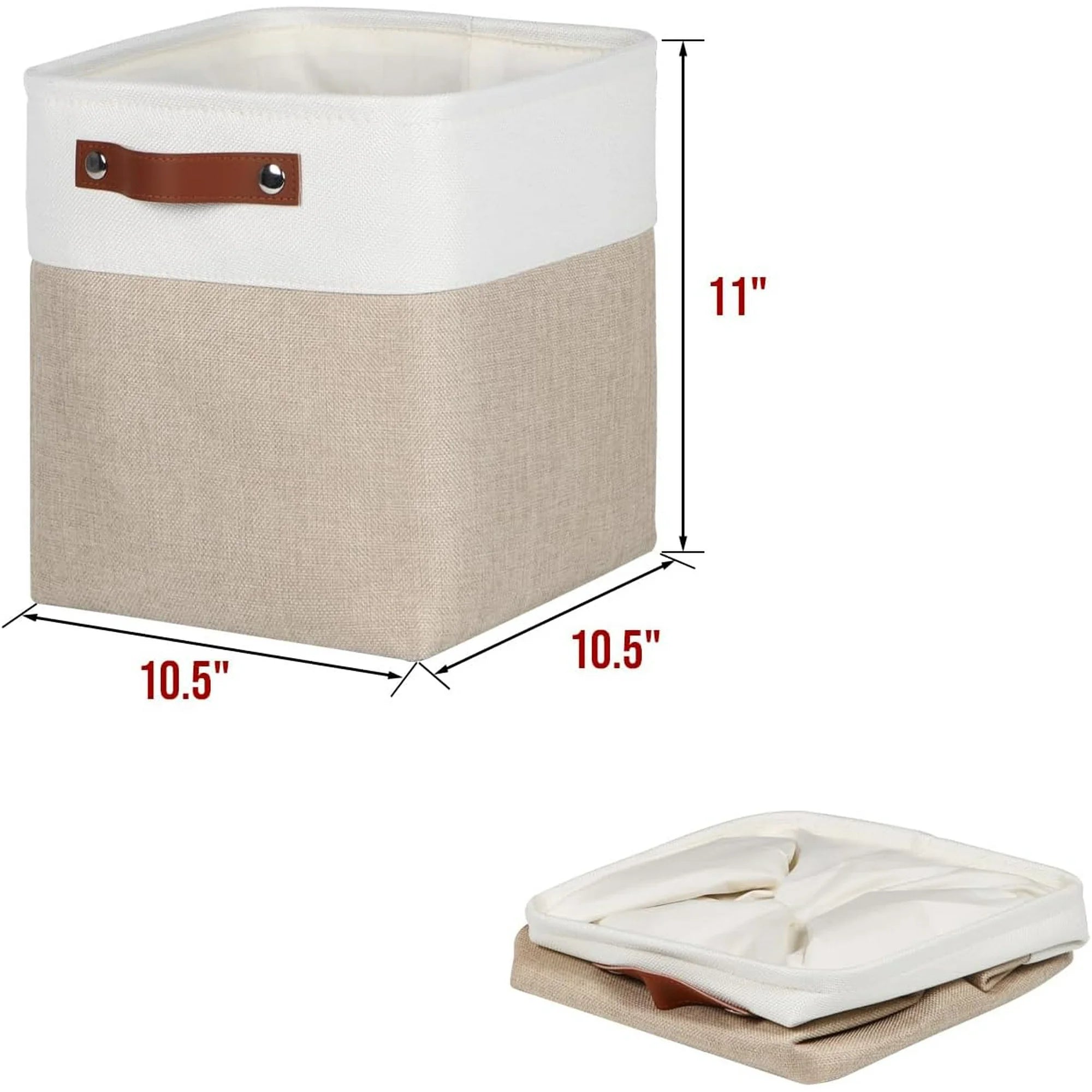 Collapsible Fabric Storage Bins with Handles, Set of 6 7k