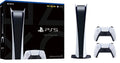 2023 New PlayStation 5 Digital Version PS5 Console with 2 Wireless Controllers - White - Radiant Selections