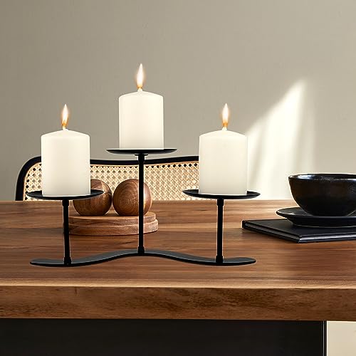 Iron Candelabra Centerpiece for Pillar Candles k7