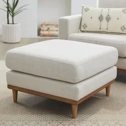 Wood Frame Ottoman Light Honey Finish 7k