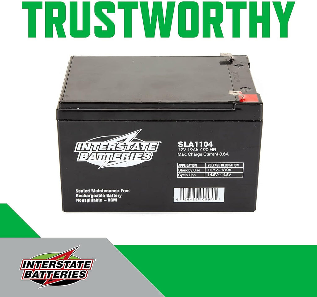 12V 12Ah Sealed Lead Acid Rechargeable Battery Pack of 2 q7