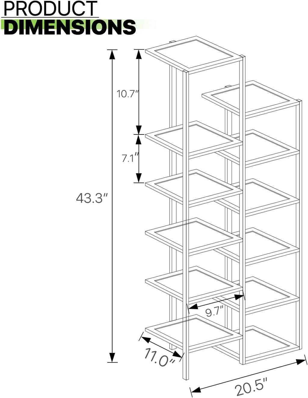 Bamboo 12-Tier Double Row Shoe Rack Cabinet Storage a7