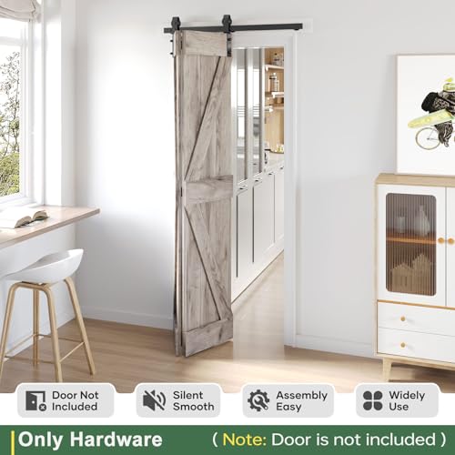 Bifold Sliding Barn Door Hardware Track Kit 4f