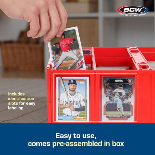Card Storage Bin Red 3200 Capacity a7
