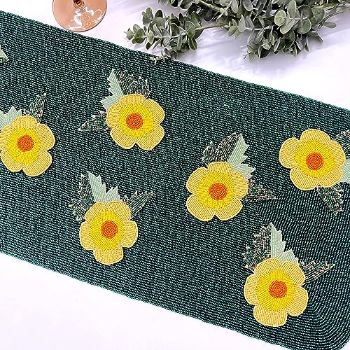 Beaded Table Runner 13x36 Multicolour H7q