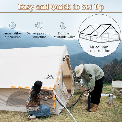 Inflatable Camping Tent 4 Season Waterproof Easy Setup a7