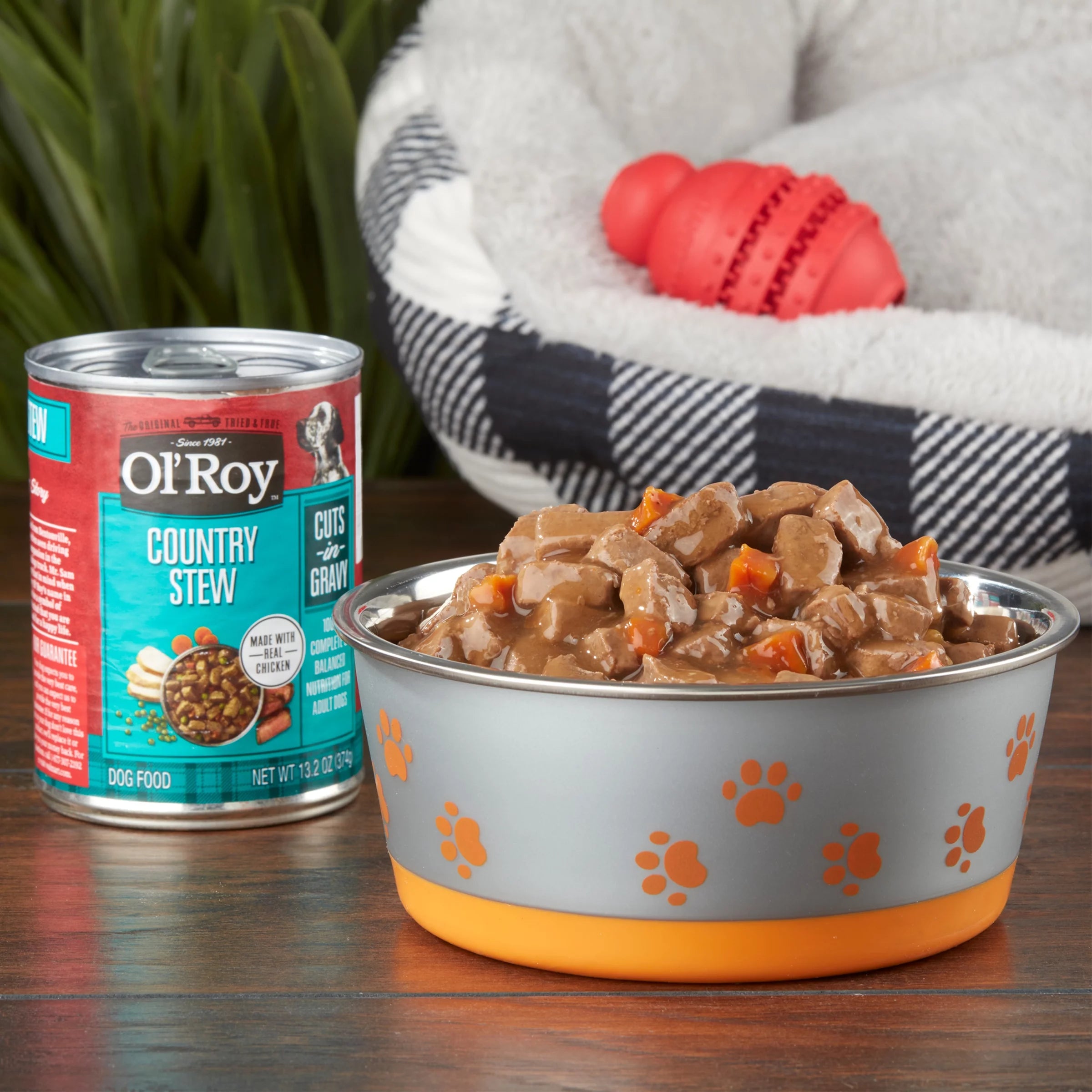 Wet Dog Food in Gravy 13.2 oz Can x4 k7