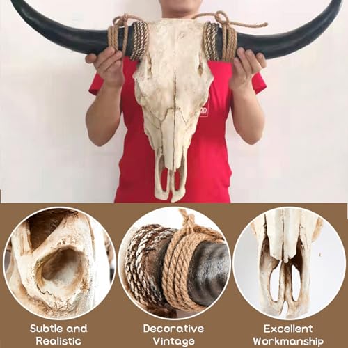 Cow Skull Wall Decor Black 7k