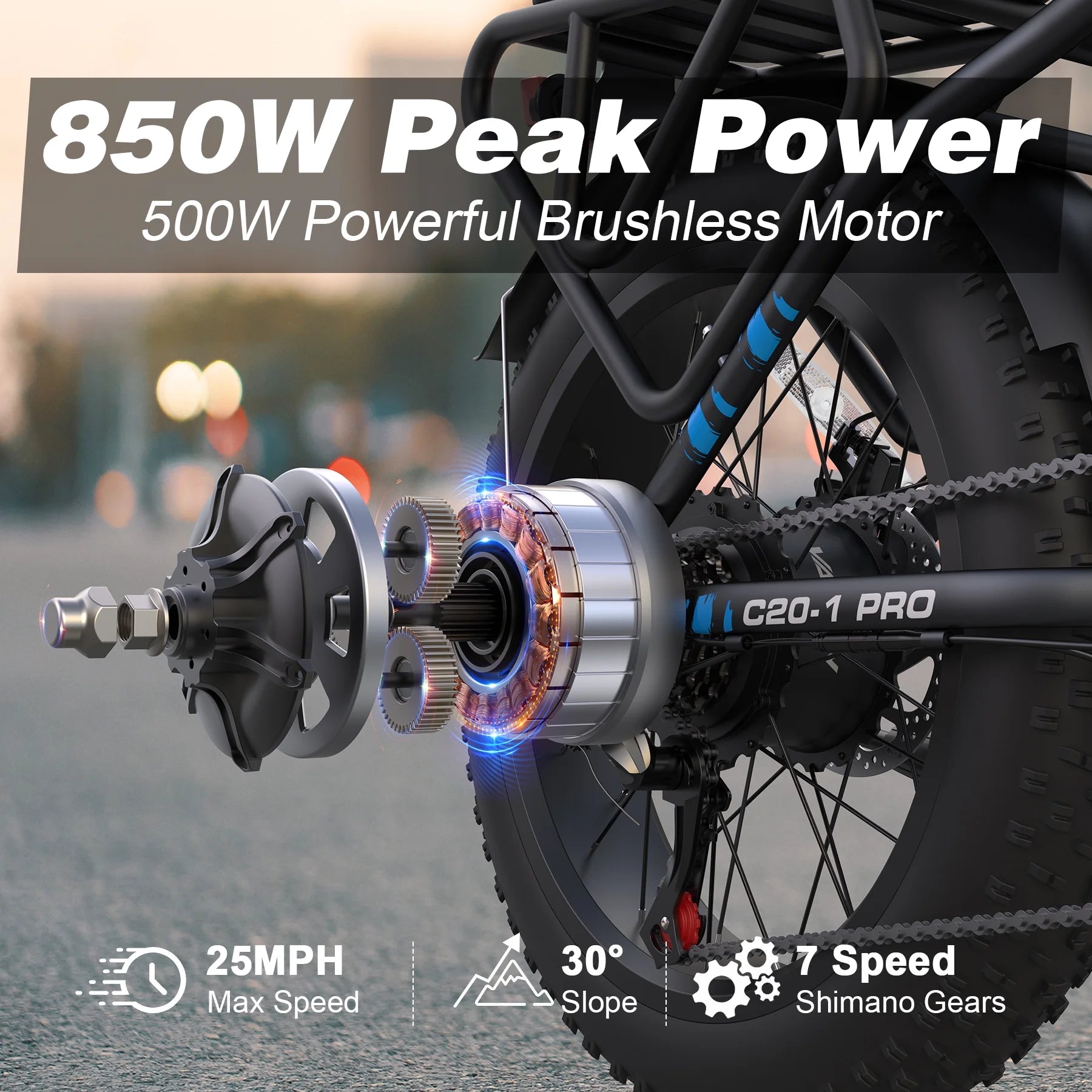 Folding Electric Bike 750W Fat Tire 48V 13Ah Full Suspension Ebike a7