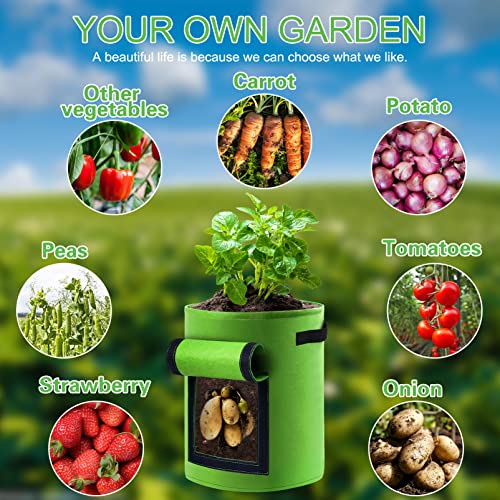 7 Gallon Potato Grow Bags with Handles & Access Flap k4
