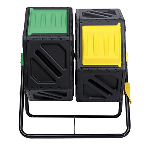 Compost Tumbler for Garden Outdoor, 37 Gallon, Black k7
