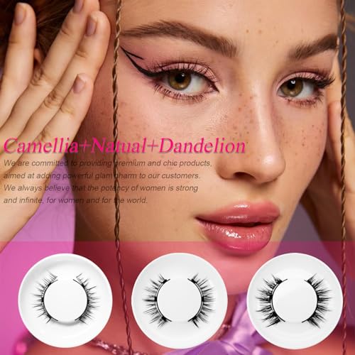 Magnetic Eyelashes with Applicator, Reusable Glue-Free Kit A7