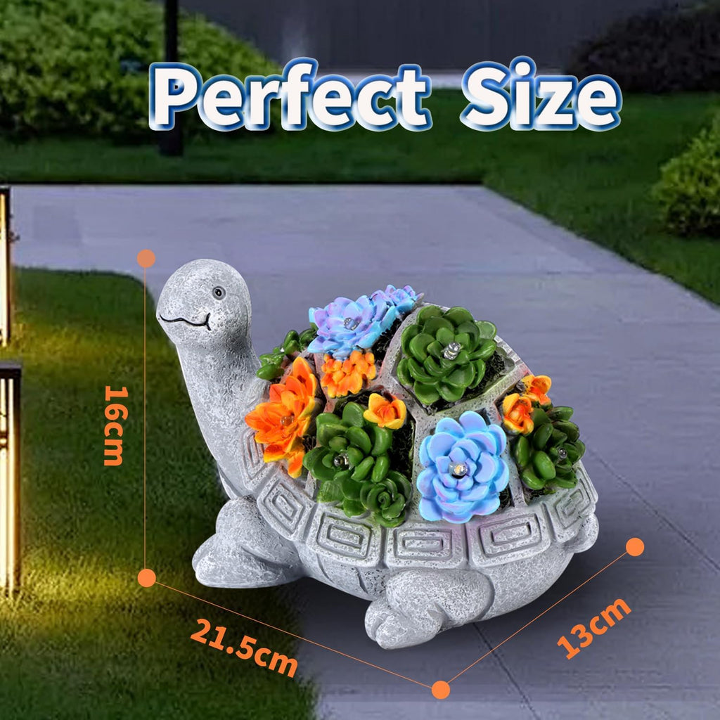 Solar Garden Turtle Statue with LED Lights 7k