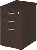 Bush Business Furniture Easy Office 3 Drawer Mobile File Cabinet, Legal, Mocha Cherry