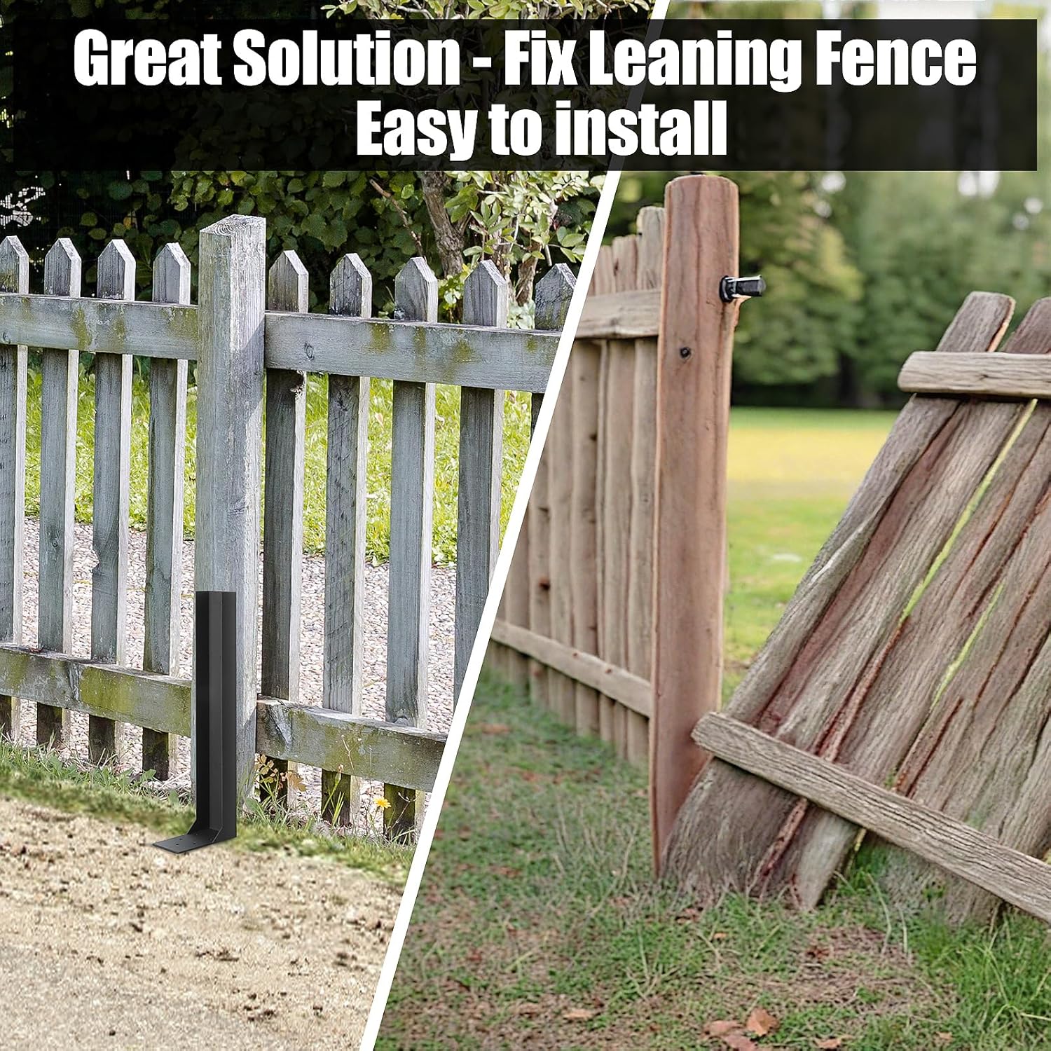 Fence Post Repair Kit Steel Ground Spike 2 Pack a7