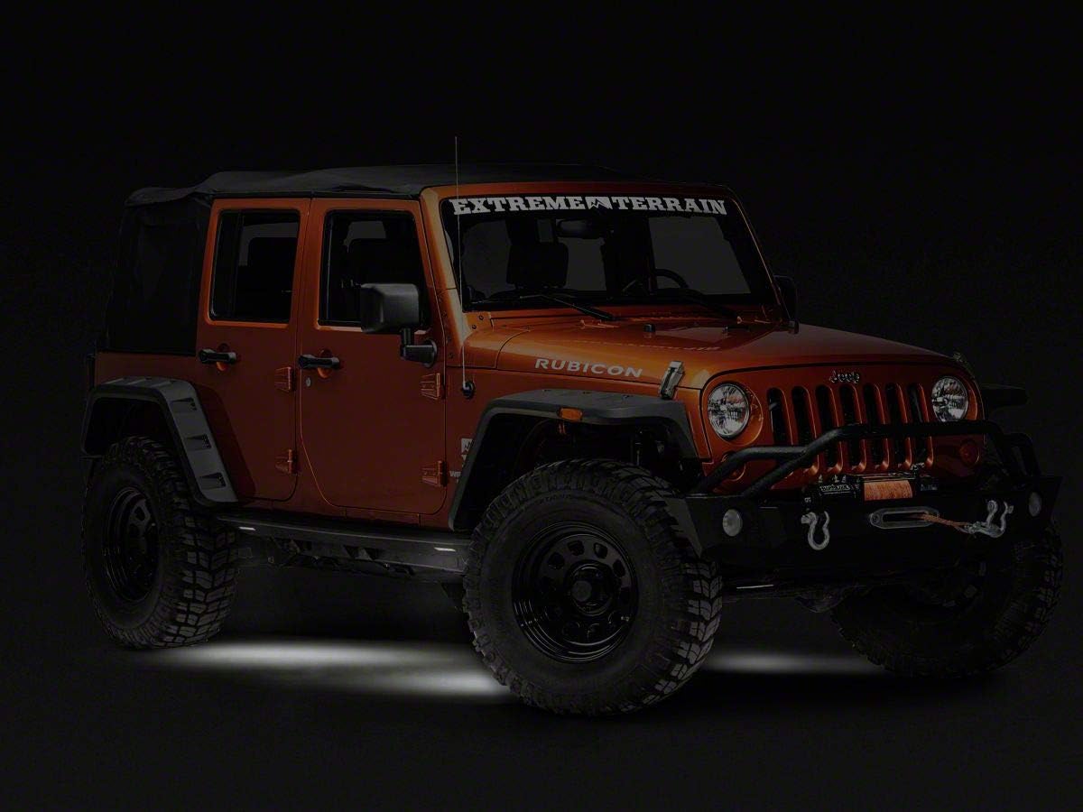 Rock Sliders with LED Lights Textured Black A7