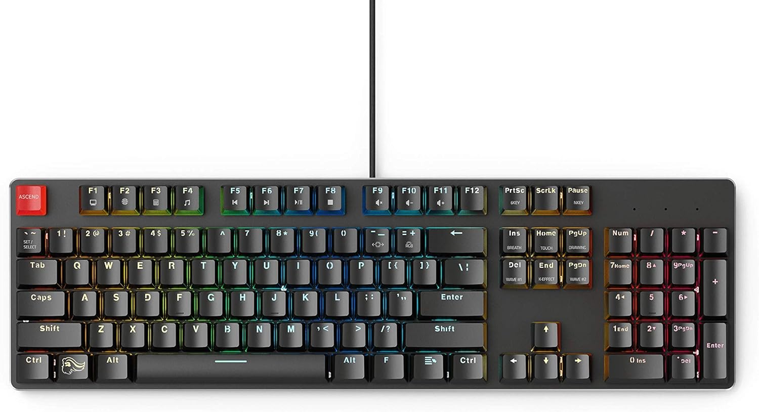 Mechanical Gaming Keyboard TKL 87 Key RGB Hot Swap Brown Switches k7