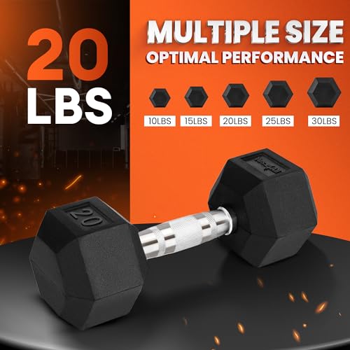 Chrome Hex Dumbbells 5-50 LBS Single a7