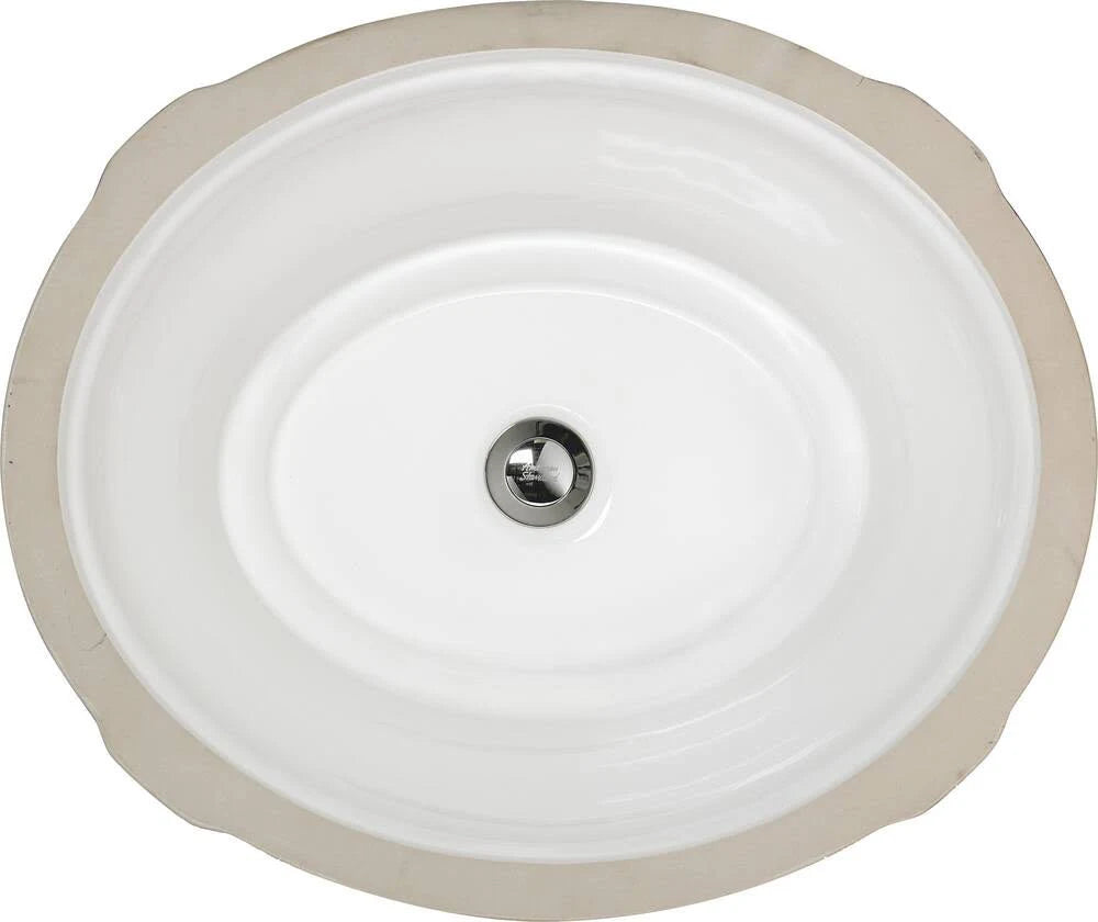 American Standard 0484.000 Estate 19-1/8x22 Undermount Fireclay Bathroom Sink With, Linen