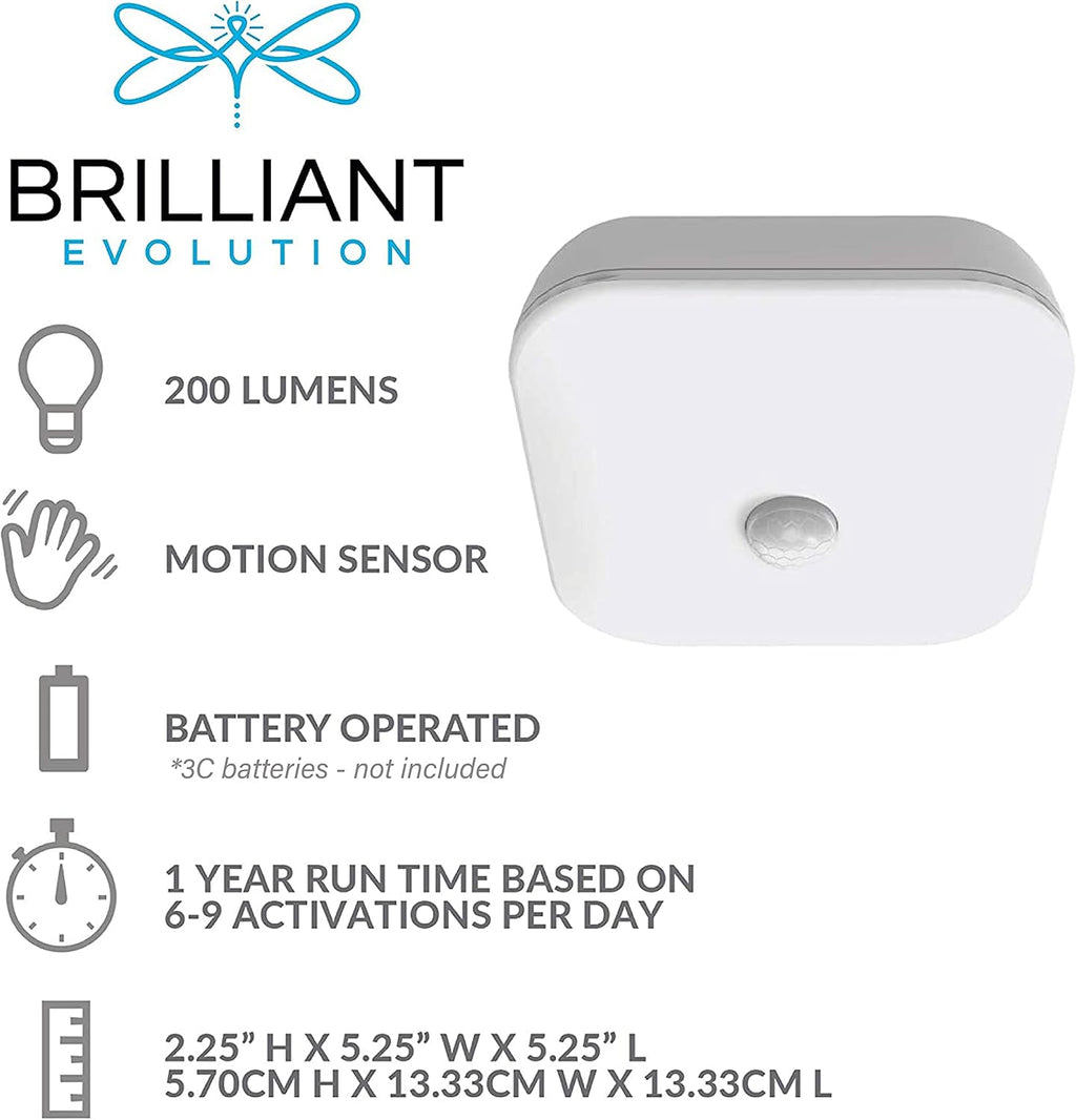 Wireless Motion Sensor LED Ceiling Light, Battery-Operated Indoor Outdoor A7