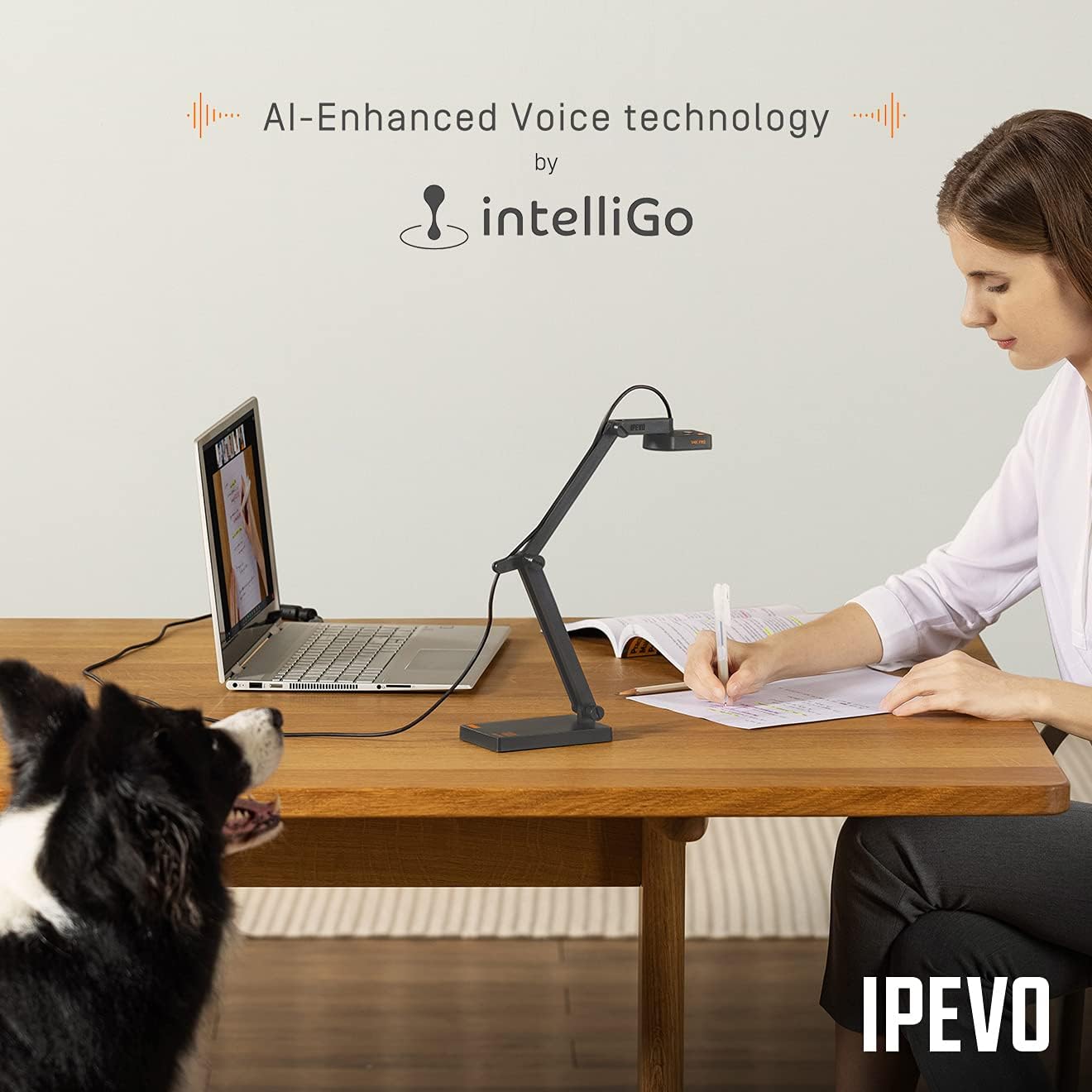 Document Camera with AI-Enhanced Mic and Noise Cancellation k7