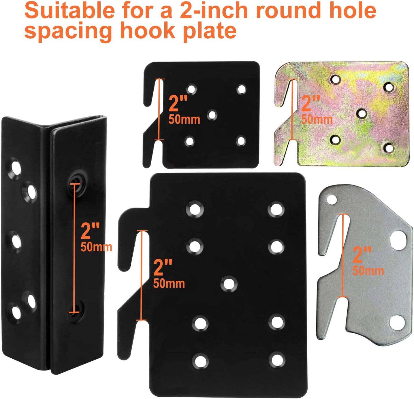 Heavy Duty Bed Rail Hooks with Screws k7