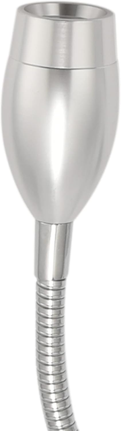 Dimmable Reading Lamp with Flexible Gooseneck, Wall Mounted, Silver 7k