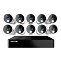 Night Owl Security Camera System CCTV, 16 Channel Bluetooth DVR with 1TB Hard Drive, 10 Wired 1080p HD Spotlight Surveillance Bullet Cameras, Audio Enabled Indoor Outdoor Cameras with Night Vision - Curated Treasures Market